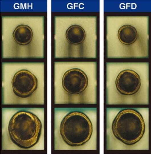 [Ball Shape Comparison] GMH/GFC/GFD: 38-61µm, SBD: 45-75µm