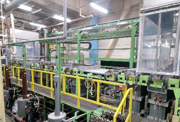 不溶性電極の自動量産ライン